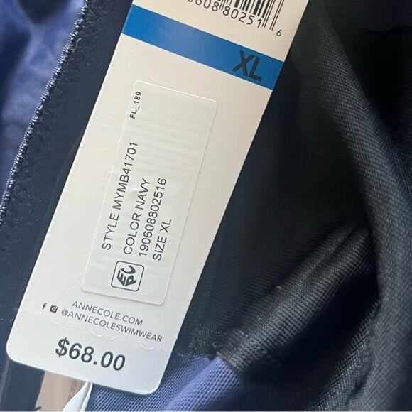 Anne Cole Super High-Waist Shape Control Skirt Bikini Bottom Sz XL - Picture 2 of 5